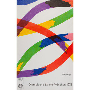 Appraisal: Four Exhibition Posters for the Munich Olympics includes four off-set