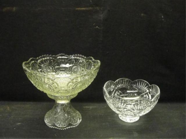 Appraisal: Waterford Cut Glass Centerpiece Together with a punch bowl on