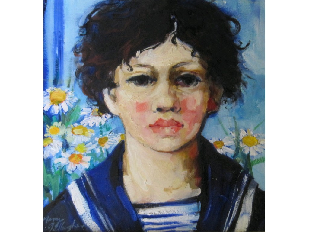 Appraisal: MARY GALLAGHER b Oil on board 'Boy in a sailor