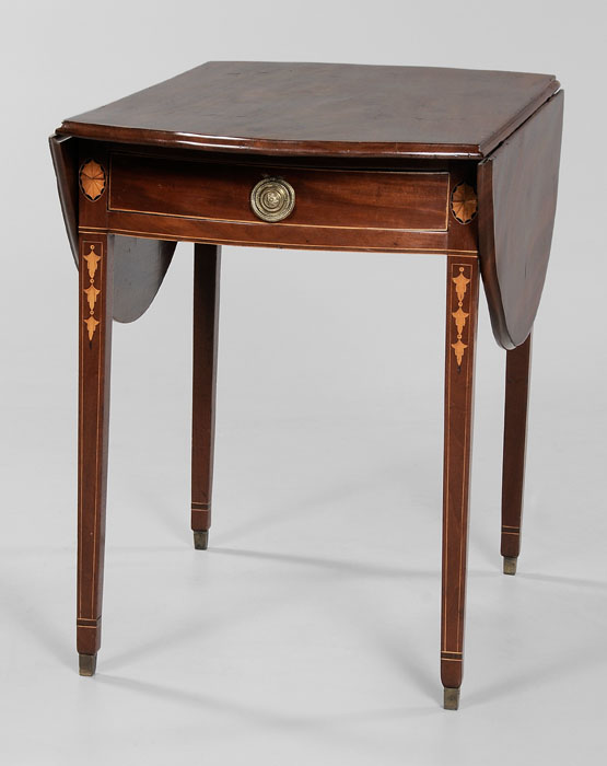 Appraisal: Federal Inlaid Mahogany Pembroke Table attributed to Philadelphia - mahogany