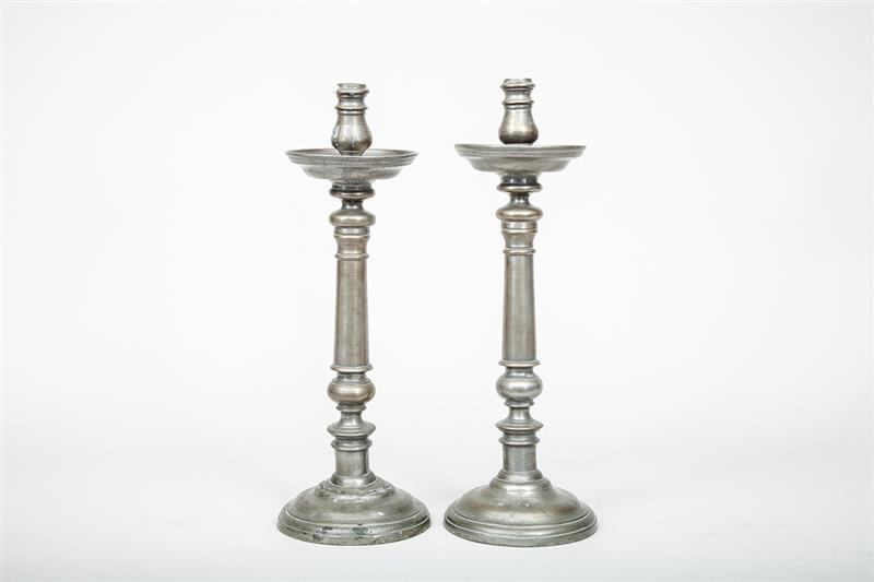 Appraisal: PAIR OF CONTINENTAL BAROQUE STYLE CANDLESTICKS x in Property of