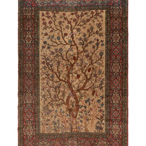 Appraisal: A Persian Wool 'Tree of Life' Rug Early th Century