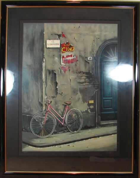 Appraisal: Thomas Pradzynski ''Une Bicyclette a Florence'' deluxe serigraph '' x