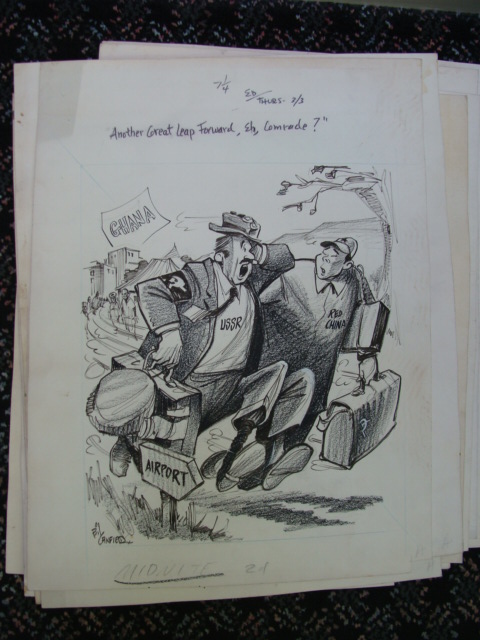 Appraisal: Bil Canfield American th century GROUP OF ORIGINAL POLITICAL CARTOONS