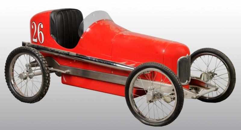 Appraisal: Aluminum Racer Chain-Driven Pedal Car Description s style All aluminum