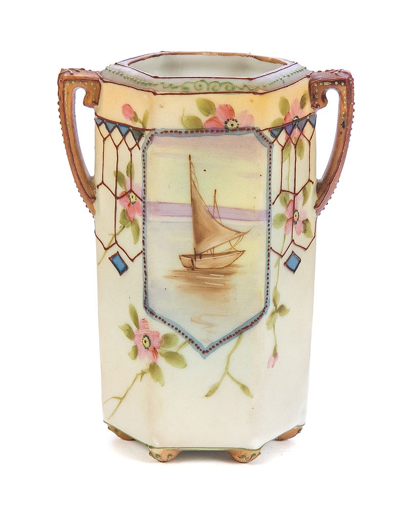 Appraisal: Nippon Vase Boat Scene Nippon Vase Boat Scene