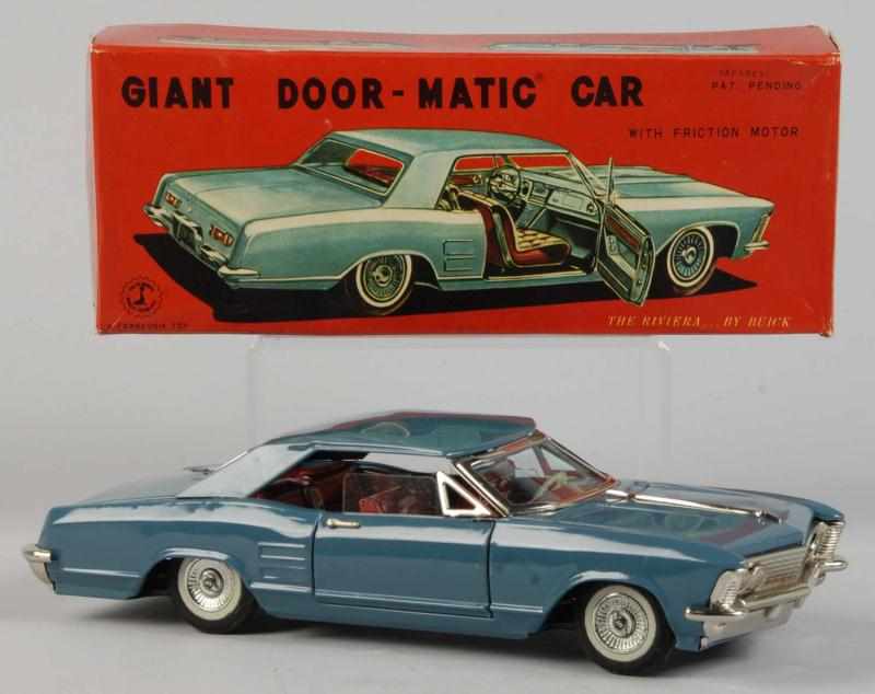 Appraisal: Tin Litho Buick Riviera Friction Toy Description Japanese Working Made