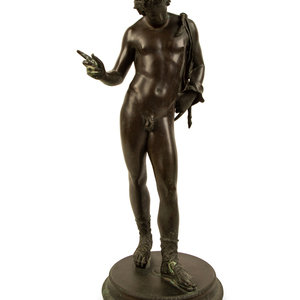 Appraisal: Michele Amodio Italian th century Narcissus bronze signed and located