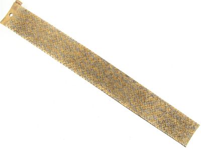 Appraisal: An ct two colour textured gold bracelet London marks Approximately