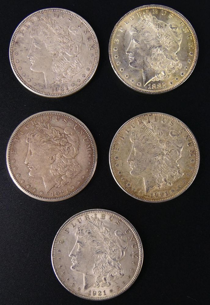 Appraisal: pcs - MORGAN SILVER DOLLARS pcs - MORGAN SILVER DOLLARS