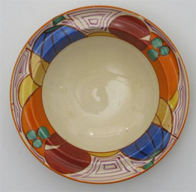 Appraisal: Melon' a Clarice Cliff Fantasque Bizarre breakfast bowl painted to