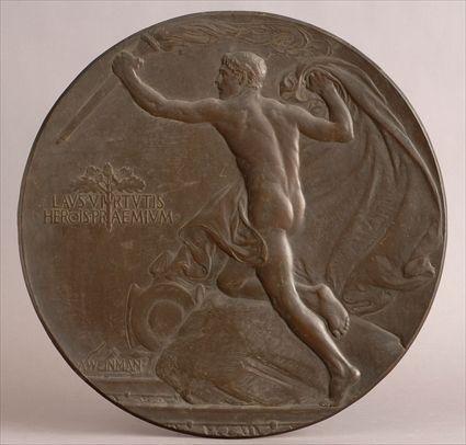 Appraisal: ADOLF ALEXANDER WEINMAN - LAVS VIRTVTIS HEROIS PRAEMIVM Bronze relief