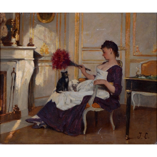 Appraisal: Joseph Caraud - - The Feather Duster signed with initials