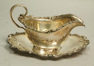 Appraisal: pc Sterling JE CALDWELL Gravy Saucer FM WHITI pc Sterling