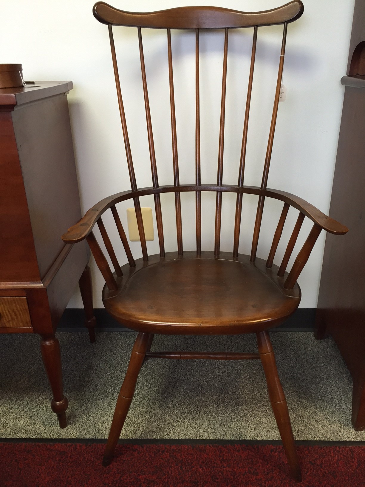 Appraisal: TWO FAN BACK WINDSOR ARM CHAIRS American st quarter- th