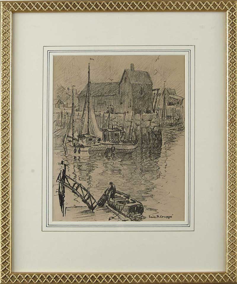 Appraisal: EMILE ALBERT GRUPPE American - MOTIF Pencil sketch on paper