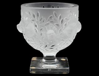 Appraisal: LALIQUE CRYSTAL ELISABETH VASE French Signed Catalog No Height