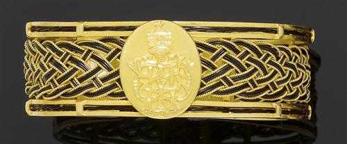 Appraisal: GOLD BRACELET ETHIOPIA s Yellow gold g Decorative bracelet with