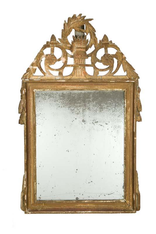 Appraisal: MIRROR Italian th- th century hardwood frame Carved and gilt