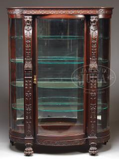 Appraisal: EXTRAORDINARY VICTORIAN SIGNED R J HORNER NEW YORK CARVED MAHOGANY