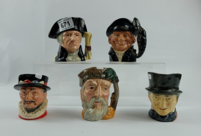 Appraisal: A collection of Royal Doulton small character jugs to include