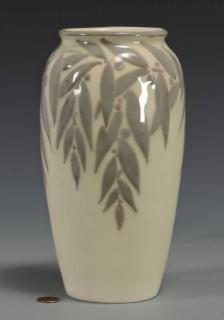 Appraisal: Rookwood Vase Leaf Decoration Rookwood standard glaze vase decorated with