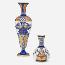 Appraisal: William Moorcroft for James Macintyre Co Aurelian vases with flowers