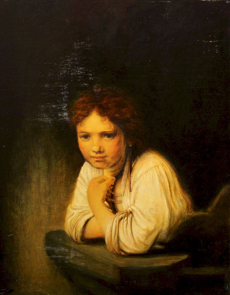 Appraisal: After Rembrandt Portrait of a Young Girl After Rembrandt Portrait