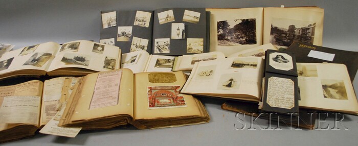 Appraisal: Fourteen Circa Photograph Albums Four th Century Theater Scrapbooks a