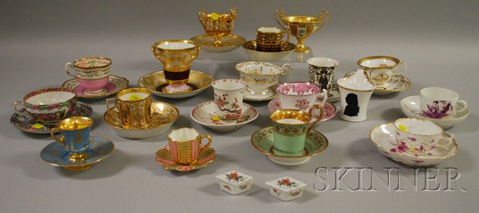 Appraisal: Collection of th and th Century Decorated Porcelain Cups and