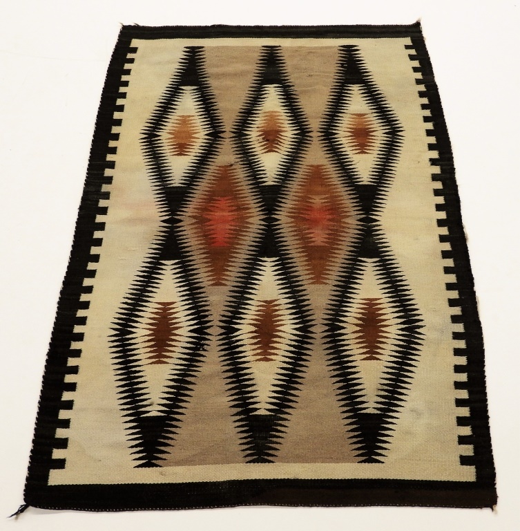 Appraisal: NATIVE AMERICAN NAVAJO WOOL EYE DAZZLER RUG CARPET United States