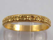 Appraisal: A yellow metal tests carat gold ring size W gms