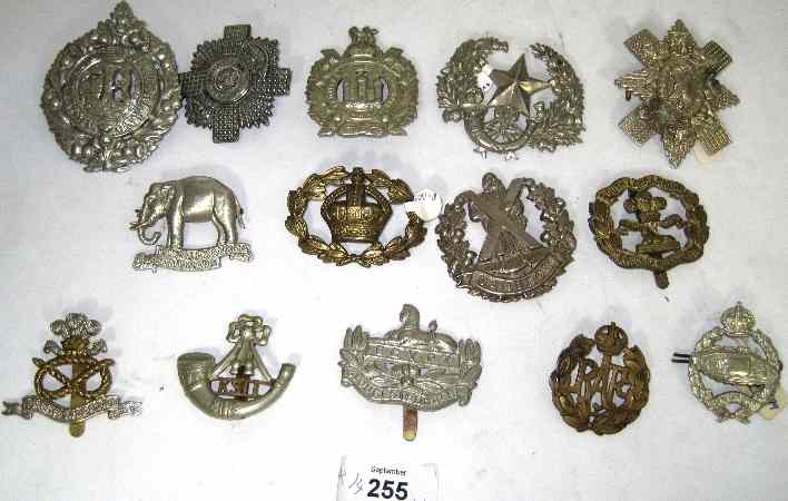 Appraisal: Quantity of Various Cap Badges to include North Stafford South