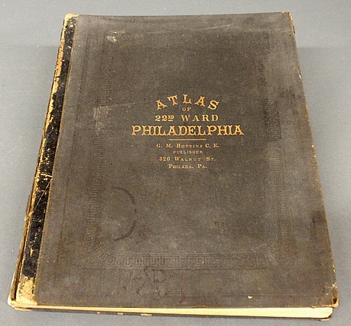 Appraisal: - Folio size atlas of the nd Ward Philadelphia Chestnut