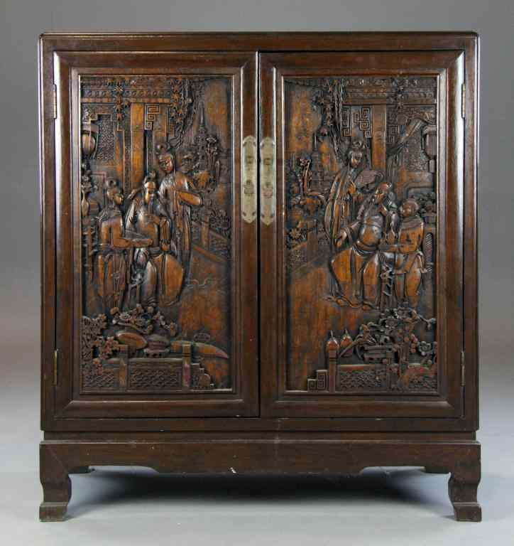 Appraisal: George Zee Company Hong Kong Custom CabinetConstructed of teak and