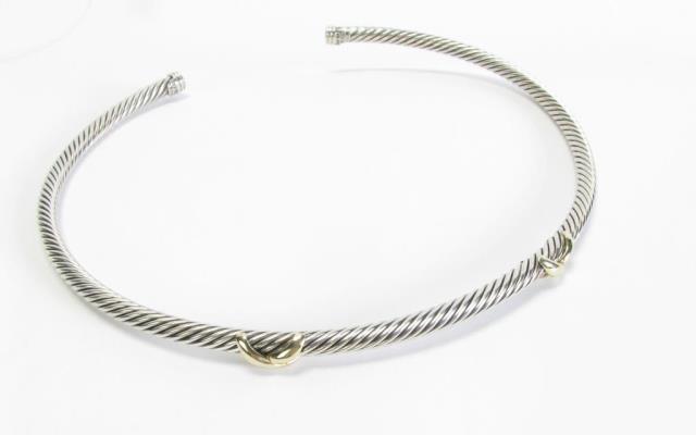 Appraisal: A David Yurman K yellow gold and sterling silver X