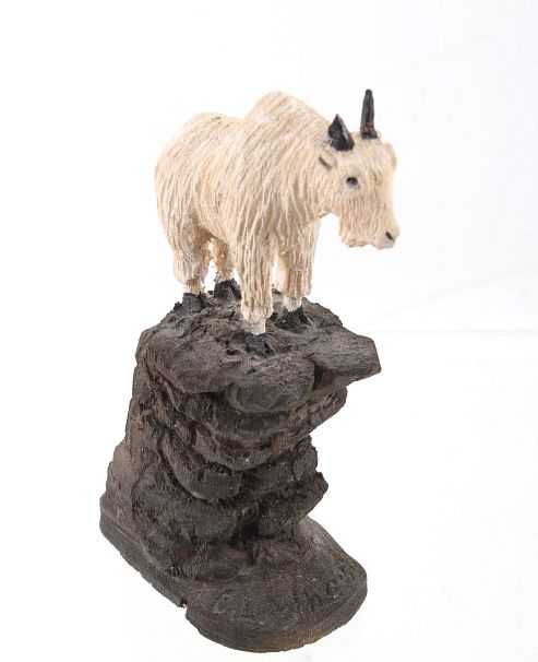 Appraisal: C L Wheeler Original Hand Carved Mountain Goat Featured in