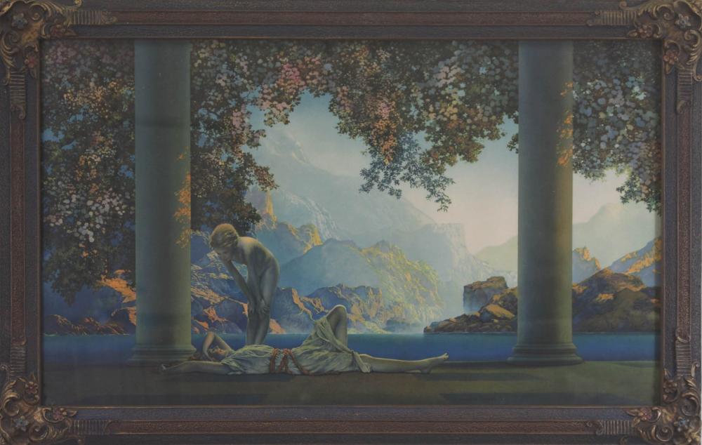 Appraisal: MAXFIELD PARRISH United States - lithograph Daybreak circa Marked Maxfield