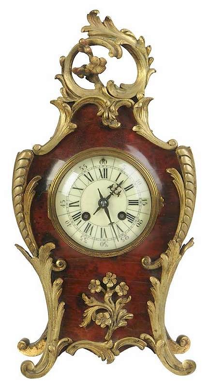 Appraisal: Vincenti Cie Louis XV Style Mantel Clock French mid- th