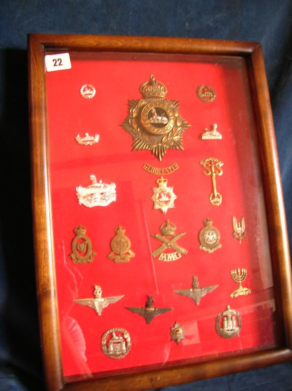 Appraisal: A collection of assorted British military cap badges including a