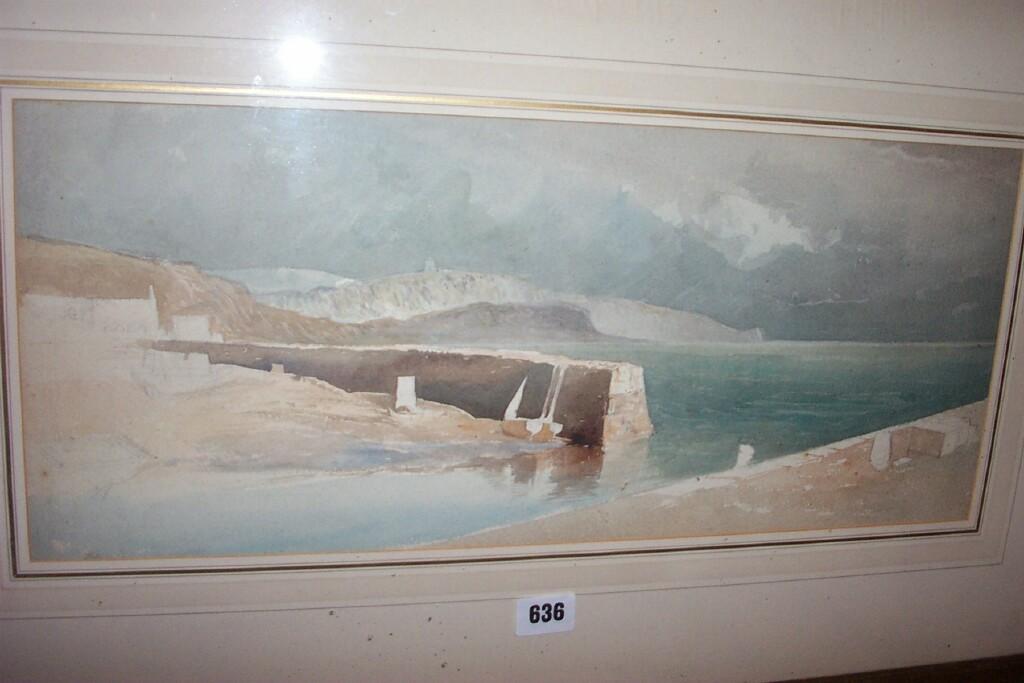 Appraisal: A th century English School watercolour partially completed showing a