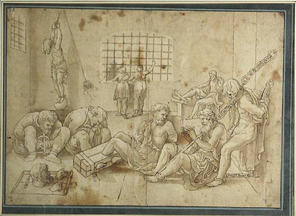 Appraisal: After Giulio Romano th th Century Chained figures in a