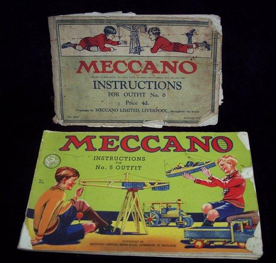 Appraisal: Meccano instructions for outfit No and outfit No