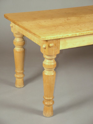 Appraisal: A pine refectory table th century the plain rectangular top