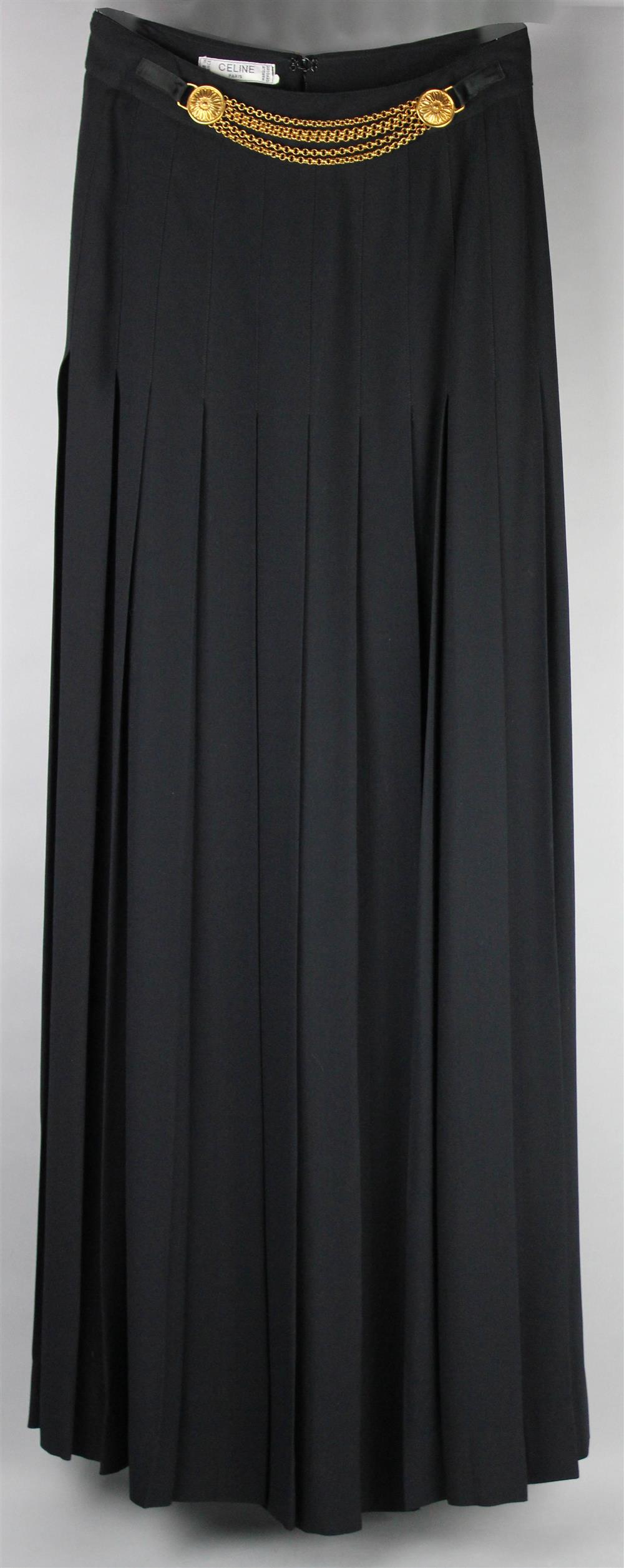 Appraisal: CELINE FULL LENGTH BLACK EVENING SKIRT the formal full length