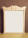 Appraisal: MIRROR - Large white painted overmantel mirror from The Poland