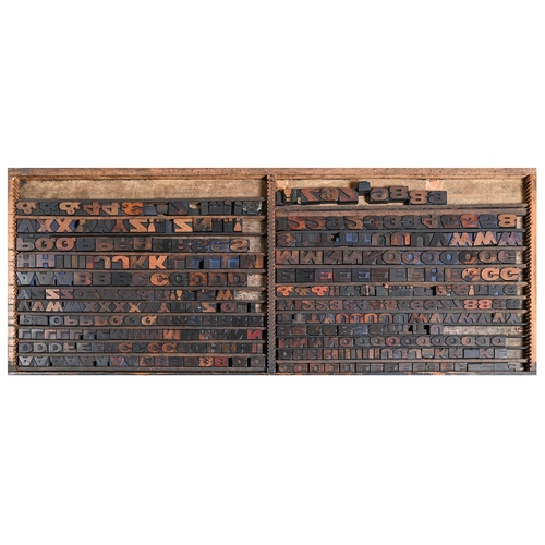 Appraisal: British Letterpress Printing A case of wood type woodletter first