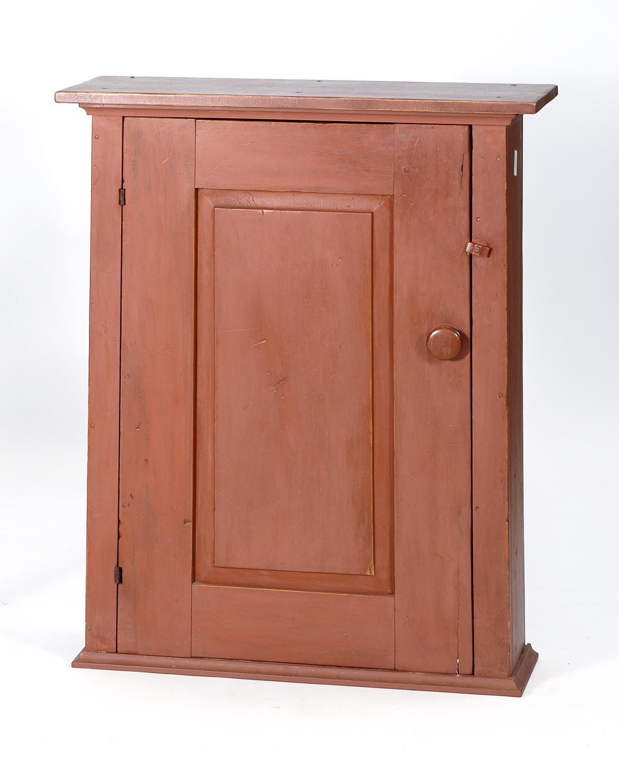 Appraisal: LATE TH CENTURY ONE-DRAWER CABINET in pine under red paint