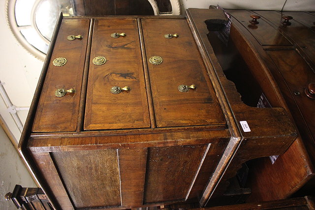 Appraisal: AN ANTIQUE OAK AND WALNUT SMALL SIZED CHEST OF THREE