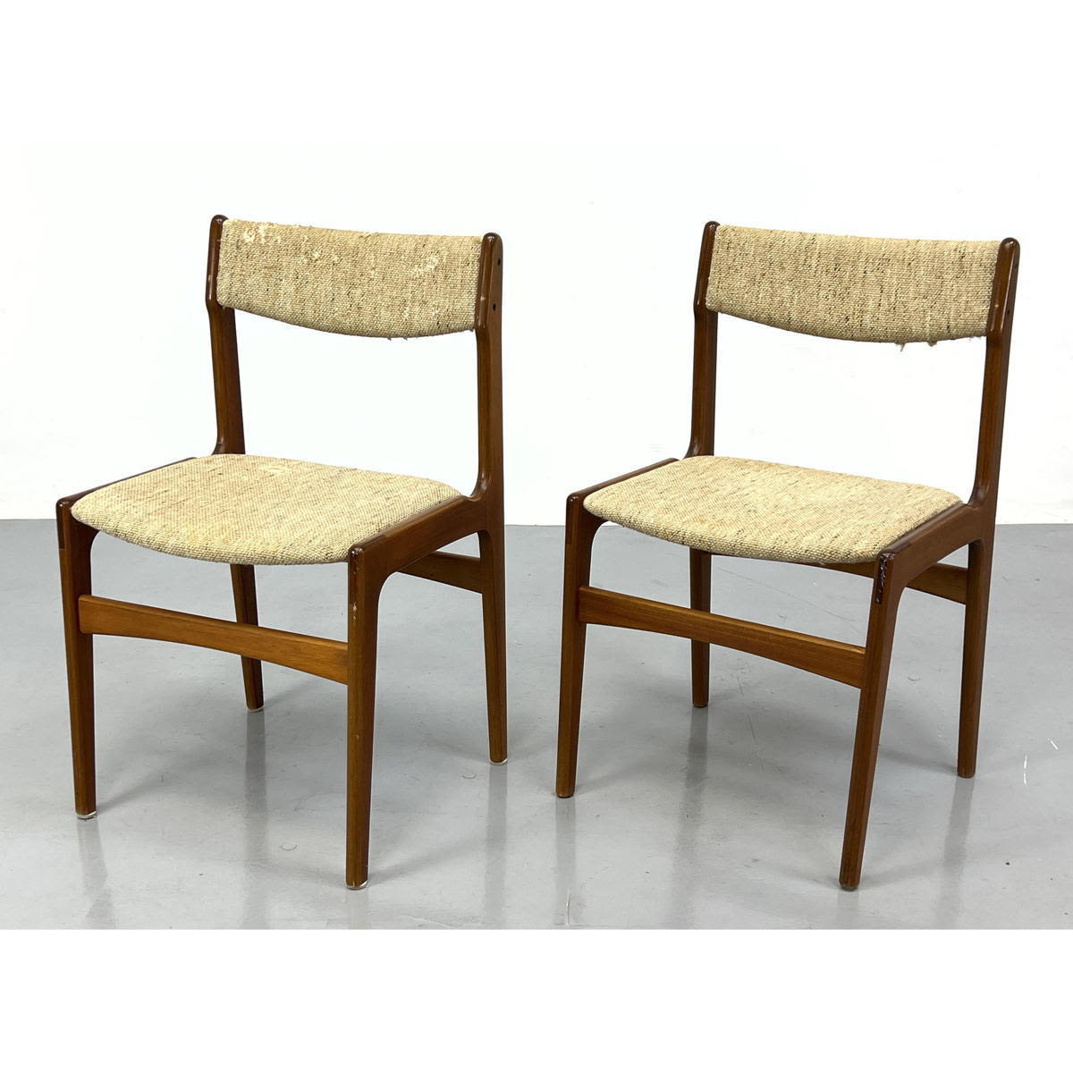 Appraisal: pc Danish Modern teak Dining Chairs Marked Made in Denmark